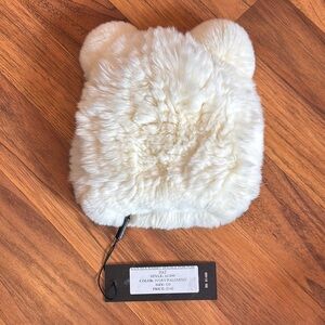 Pologeorgis Kids Rabbit Fur Hat - Cream